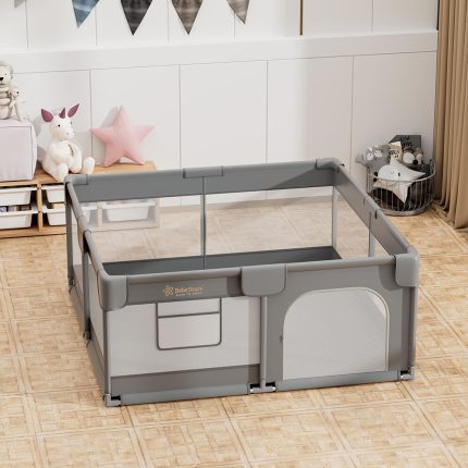 Πάρκο για μωρά τετράγωνο 150×150 Playzen Grey 880-100, Bebe Stars