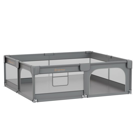 Πάρκο για Μωρά Ορθογώνιο 180×200 Playzen Grey 880-200, Bebe Stars