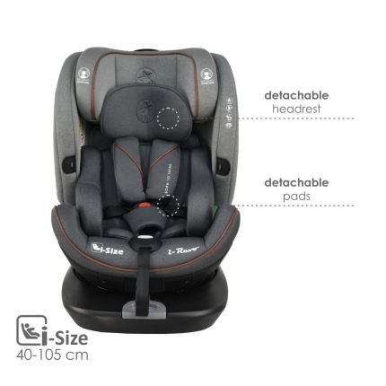 Κάθισμα Αυτοκινήτου i-Revo i-Size 360° Grey (40-150cm) 0-36kg 906-186, Bebe Stars