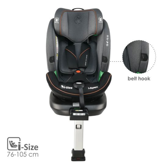 Κάθισμα Αυτοκινήτου i-Apex i-Size 360° Grey (40-150cm) 0-36kg 916-186, Bebe Stars