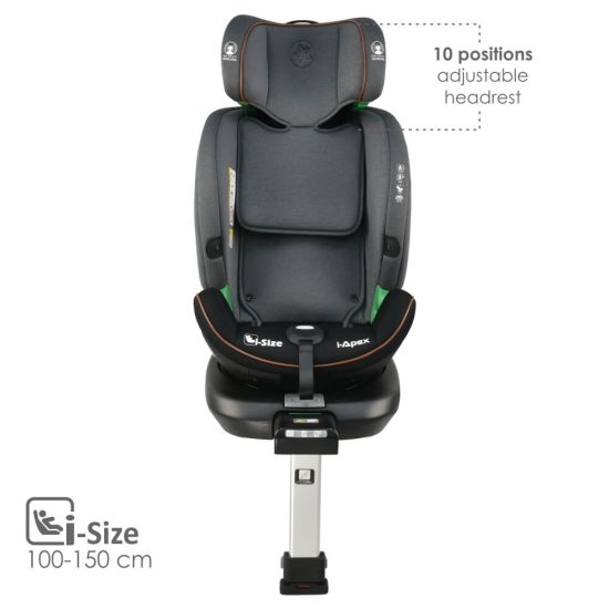 Κάθισμα Αυτοκινήτου i-Apex i-Size 360° Grey (40-150cm) 0-36kg 916-186, Bebe Stars