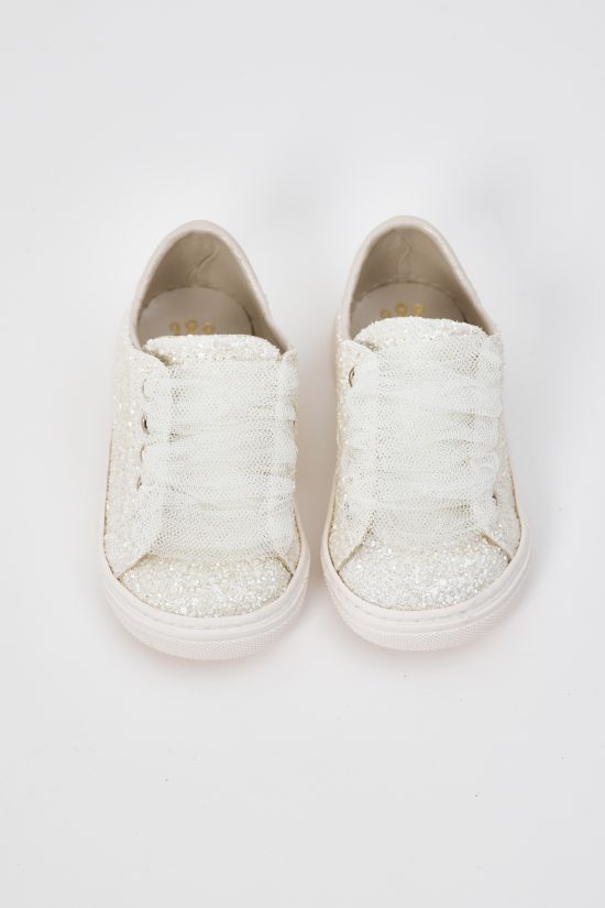 Χειροποίητο Βαπτιστικό Sneaker για Κορίτσι Περπατήματος Off White EV200A | Everkid