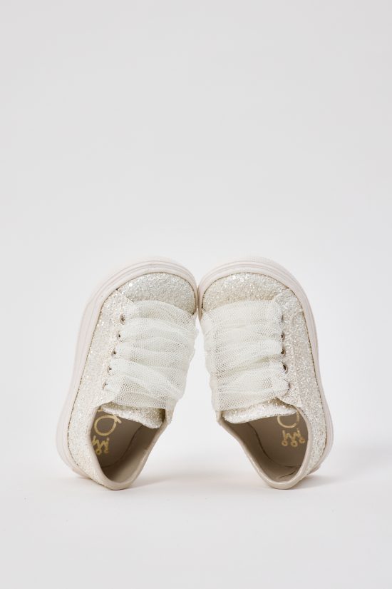 Χειροποίητο Βαπτιστικό Sneaker για Κορίτσι Περπατήματος Off White EV200A | Everkid