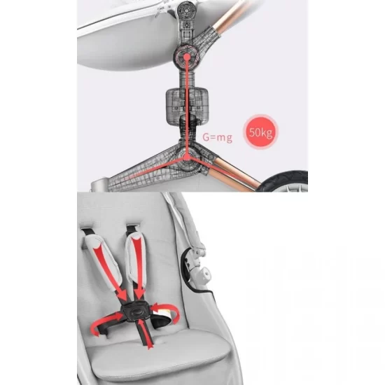 Πολυκαρότσι Μωρού 360° 3 σε 1 Hot Mom K-227 Tiffany Blue (6 Άτοκες Δόσεις)