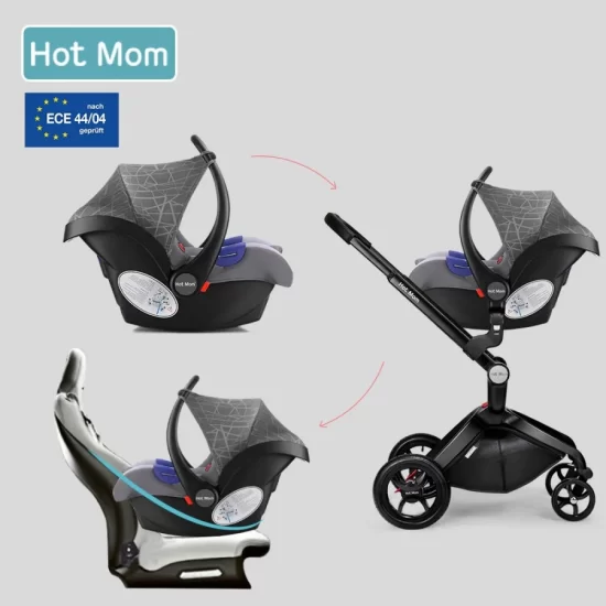 Πολυκαρότσι Μωρού 360° 3 σε 1 Hot Mom K-227 Tiffany Blue (6 Άτοκες Δόσεις)