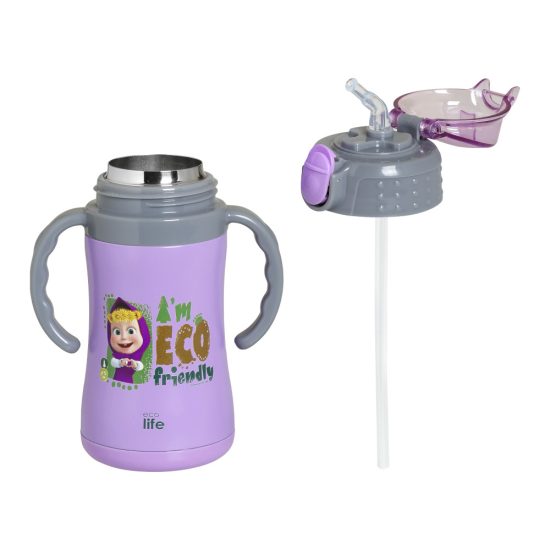Παγούρι Θερμός Kids Thermos 'Masha - Eco Friendly' 300ml Lilac - Ecolife