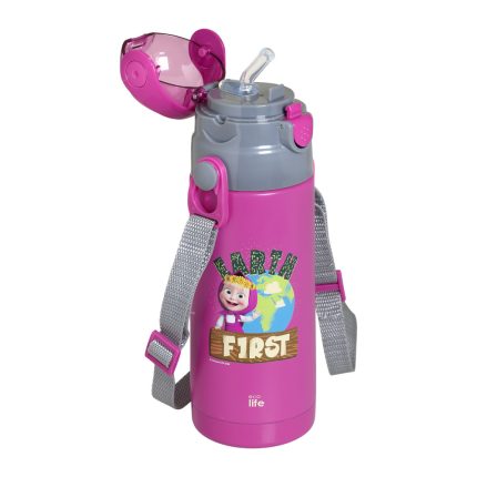 Παγούρι Θερμός Kids Thermos 'Masha - Earth First' 400ml Magenta - Ecolife