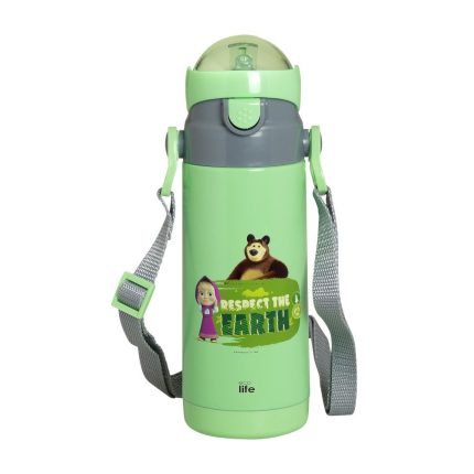 Παγούρι Θερμός Kids Thermos 'Masha -Respect Earth' 400ml Mint - Ecolife