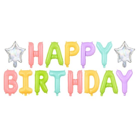Μπαλόνια Happy Birthday Πολύχρωμα (15τμχ) | FB81
