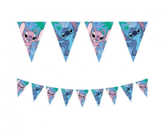 Τριγωνικά Σημαιάκια Stitch & Angel (230cm) | 96913