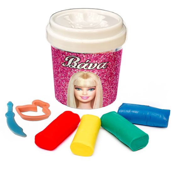 Βαζάκι με πλαστελίνες Barbie (7 x 6 cm) | 20923032