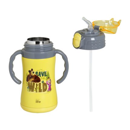Παγούρι Θερμός Kids Thermos 'Masha - Save The Wild' 300ml Yellow - Ecolife
