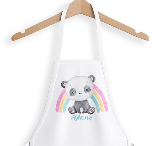 Βαπτιστική Ποδιά Νονού με Θέμα Panda Rainbow | SUB1006196