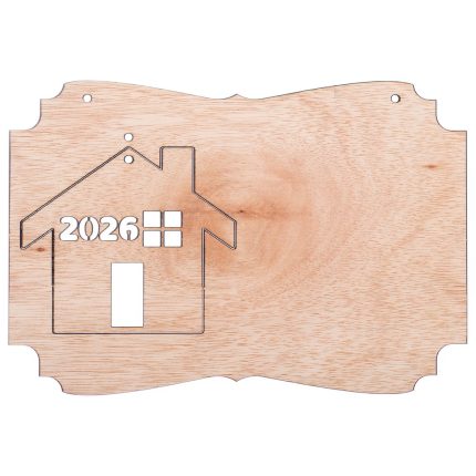 Ξύλινη Χρονολογία Σπιτάκι 2026 ΝΒ554 (14x20cm)