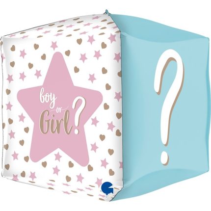 15″ Μπαλόνι Κύβος “Boy or Girl” Gender Reveal (38 εκ) | G74009