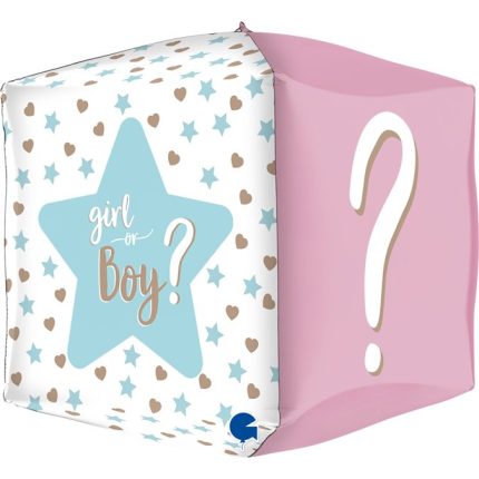 15″ Μπαλόνι Κύβος “Boy or Girl” Gender Reveal (38 εκ) | G74009