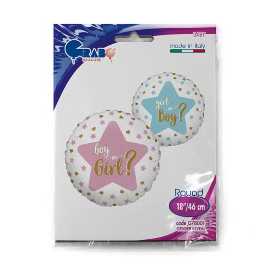 18″ Μπαλόνι “Boy or Girl” Gender Reveal (46εκ) | G78001