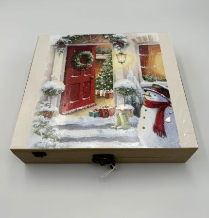 ΛΣ1Β2 | Χιονάνθρωπος σε Ξύλινο Κουτί (5,5x22x20cm)