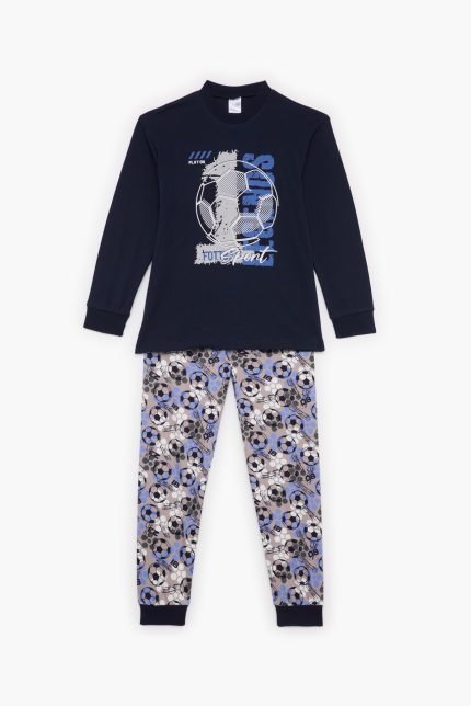 Πιτζάμα Παιδική Χειμερινή με Τύπωμα Legends για Αγόρι Μαύρο Βαμβακερή 100% | Pretty Baby