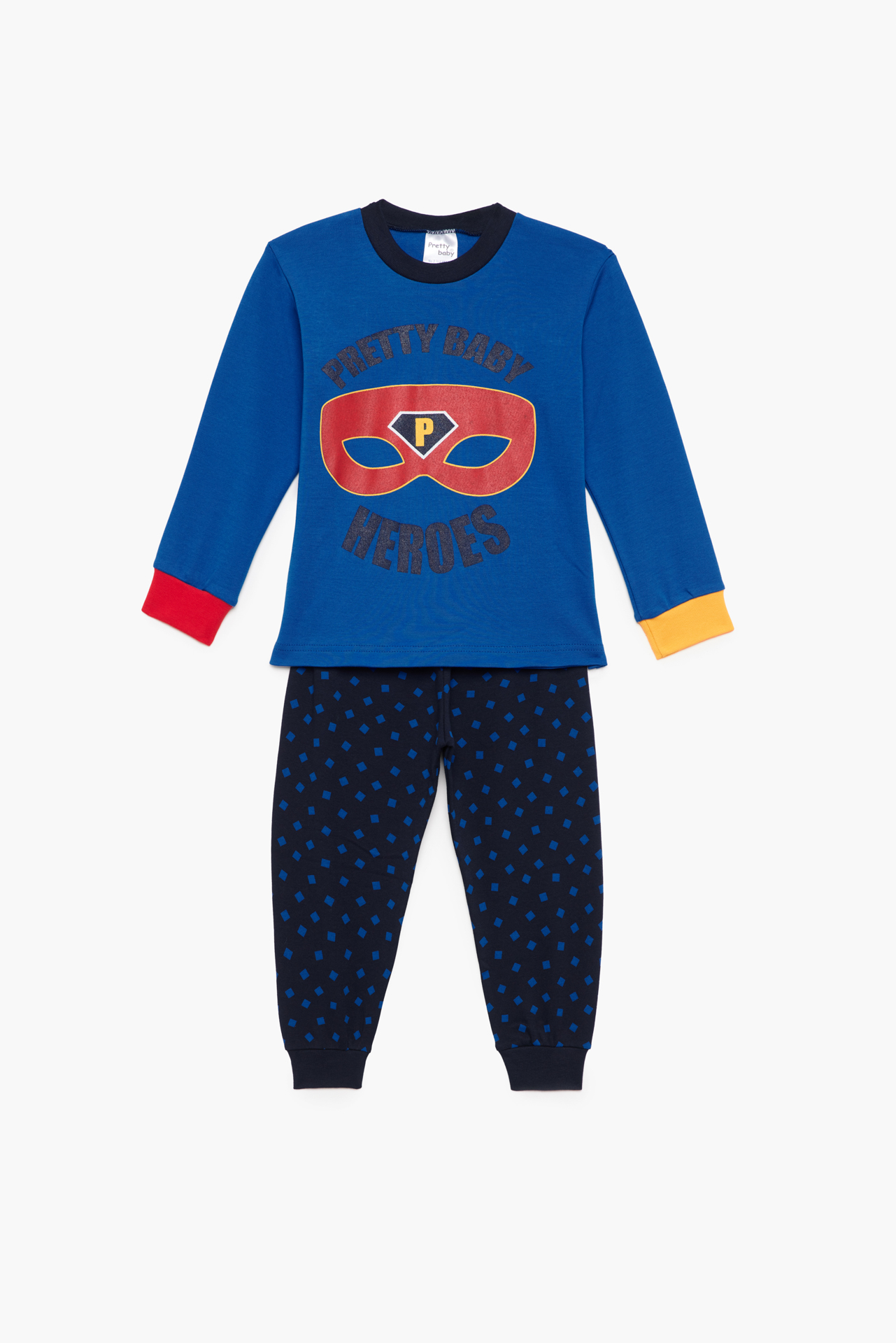 Πιτζάμα Βρεφική - Παιδική Χειμερινή με Τύπωμα Heroes Μπλε Βαμβακερή 100% | Pretty Baby Πιτζάμα Βρεφική - Παιδική Χειμερινή με Τύπωμα Heroes Μπλε Βαμβακερή 100% | Pretty Baby