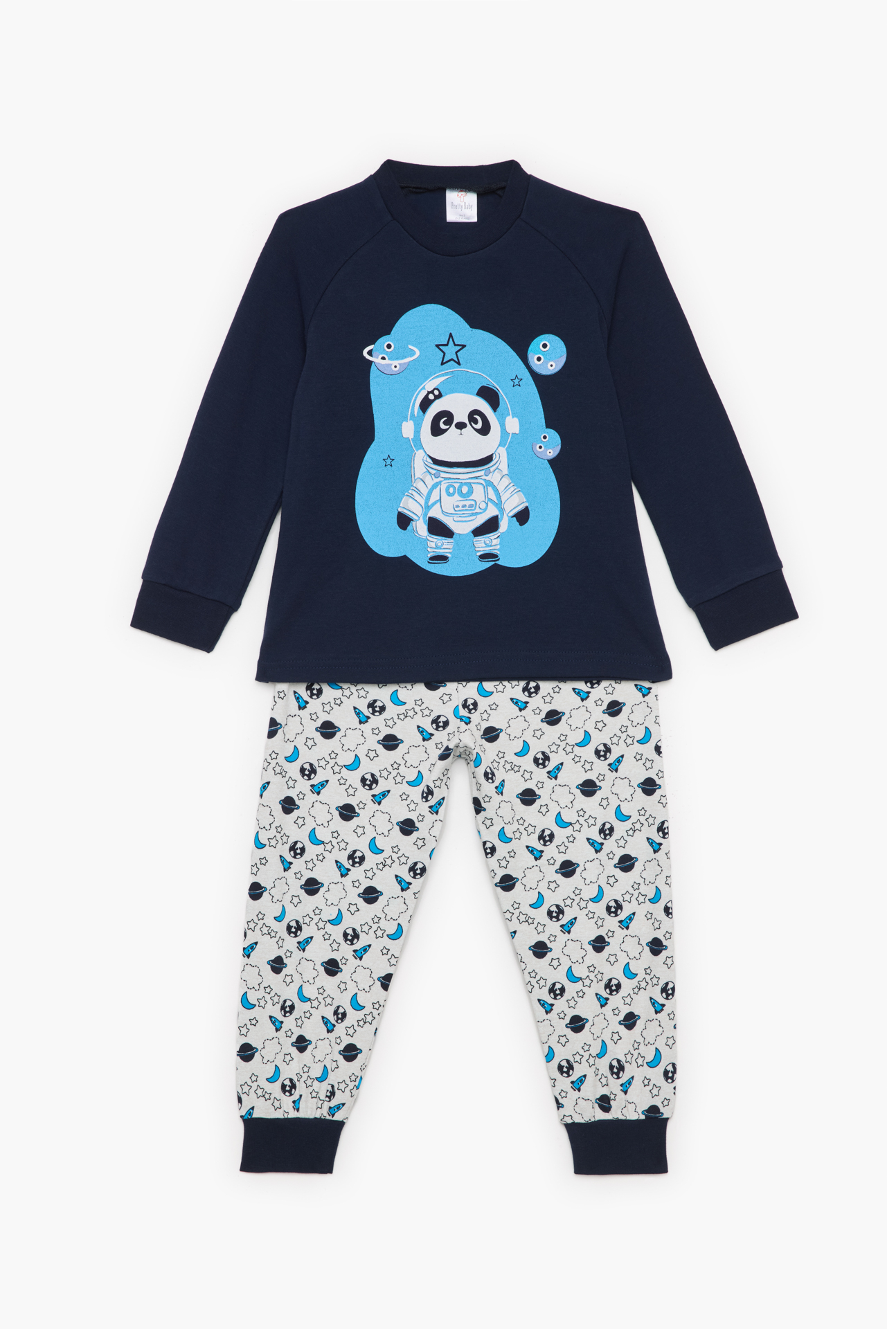 Πιτζάμα Βρεφική - Παιδική Χειμερινή με Τύπωμα Αστροναύτης Μπλέ Βαμβακερή 100% | Pretty Baby Πιτζάμα Βρεφική - Παιδική Χειμερινή με Τύπωμα Αστροναύτης Μπλέ Βαμβακερή 100% | Pretty Baby