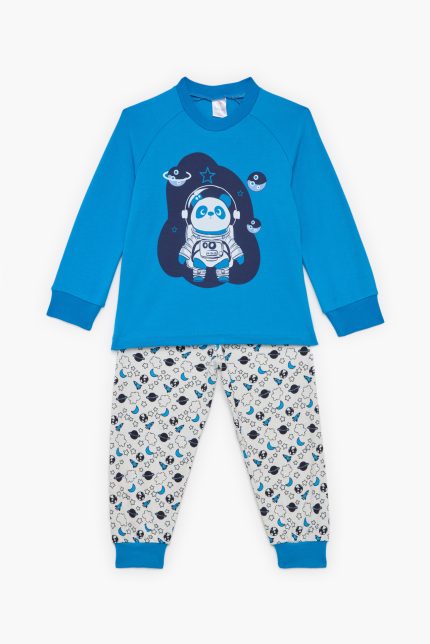 Πιτζάμα Βρεφική - Παιδική Χειμερινή με Τύπωμα Αστροναύτης Μπλέ Βαμβακερή 100% | Pretty Baby Πιτζάμα Βρεφική - Παιδική Χειμερινή με Τύπωμα Αστροναύτης Μπλέ Βαμβακερή 100% | Pretty Baby