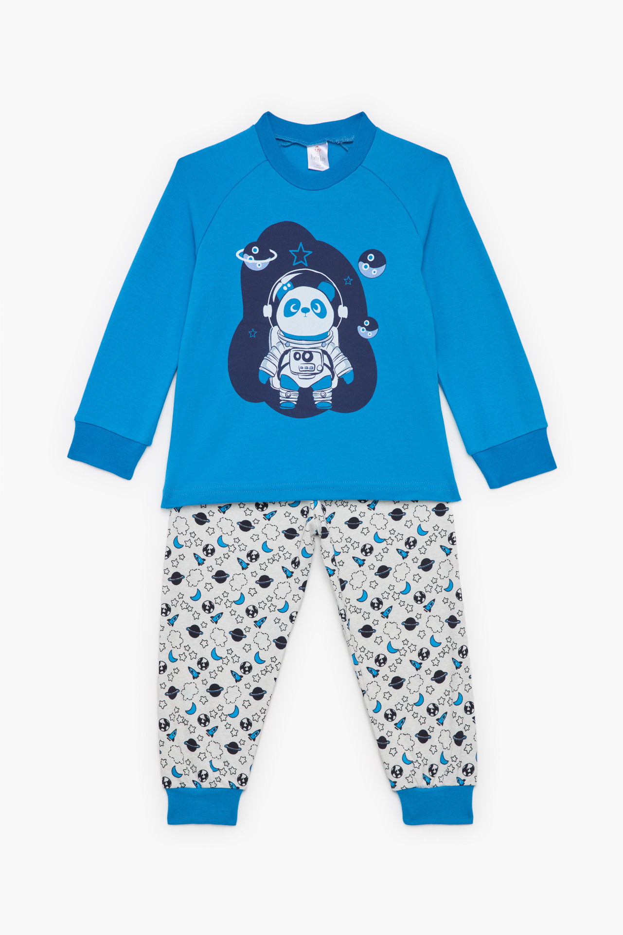 Πιτζάμα Βρεφική - Παιδική Χειμερινή με Τύπωμα Αστροναύτης Μπλέ Βαμβακερή 100% | Pretty Baby Πιτζάμα Βρεφική - Παιδική Χειμερινή με Τύπωμα Αστροναύτης Μπλέ Βαμβακερή 100% | Pretty Baby