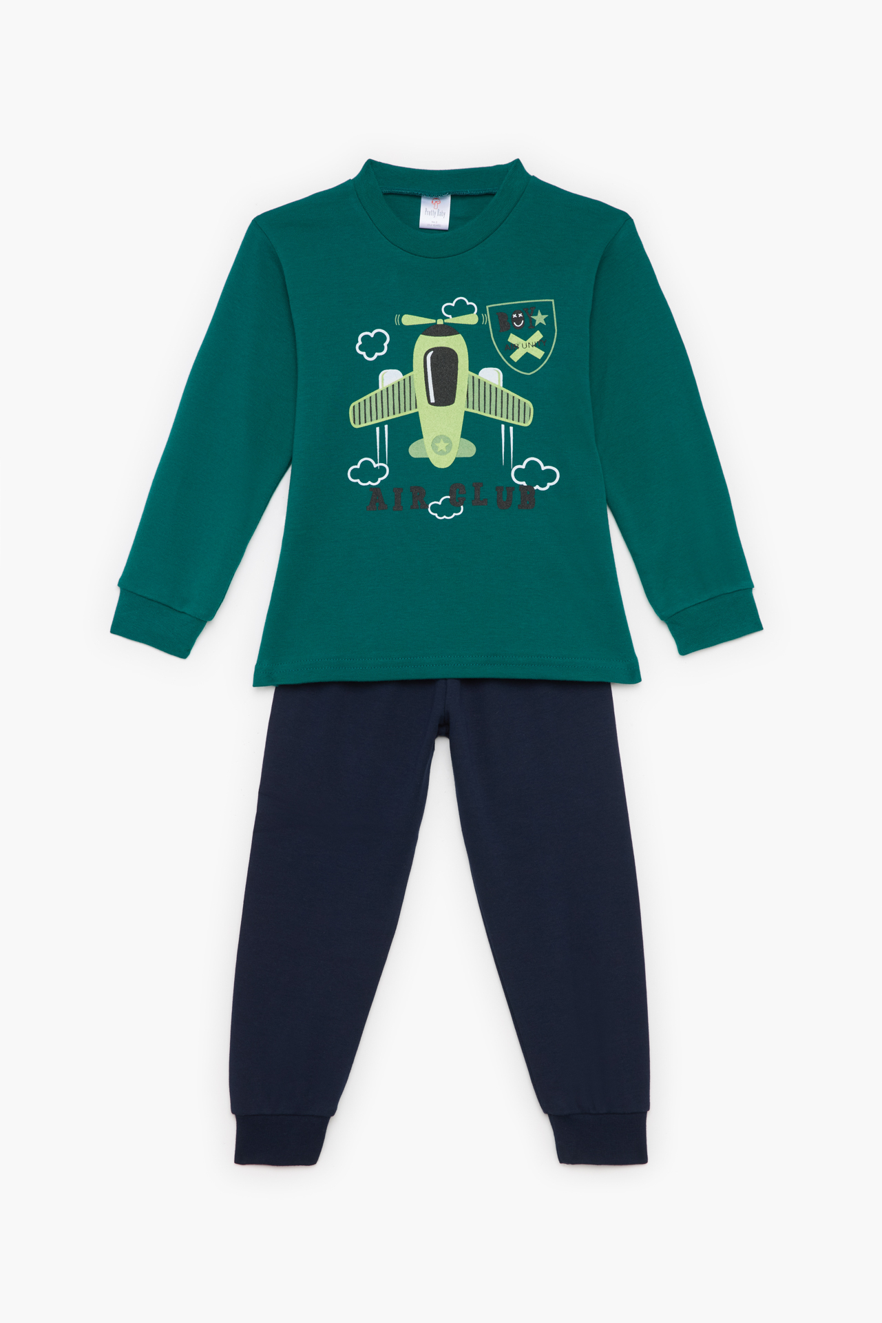Πιτζάμα Βρεφική - Παιδική Χειμερινή με Τύπωμα Club Πράσινο Βαμβακερή 100% | Pretty Baby Πιτζάμα Βρεφική - Παιδική Χειμερινή με Τύπωμα Club Πράσινο Βαμβακερή 100% | Pretty Baby
