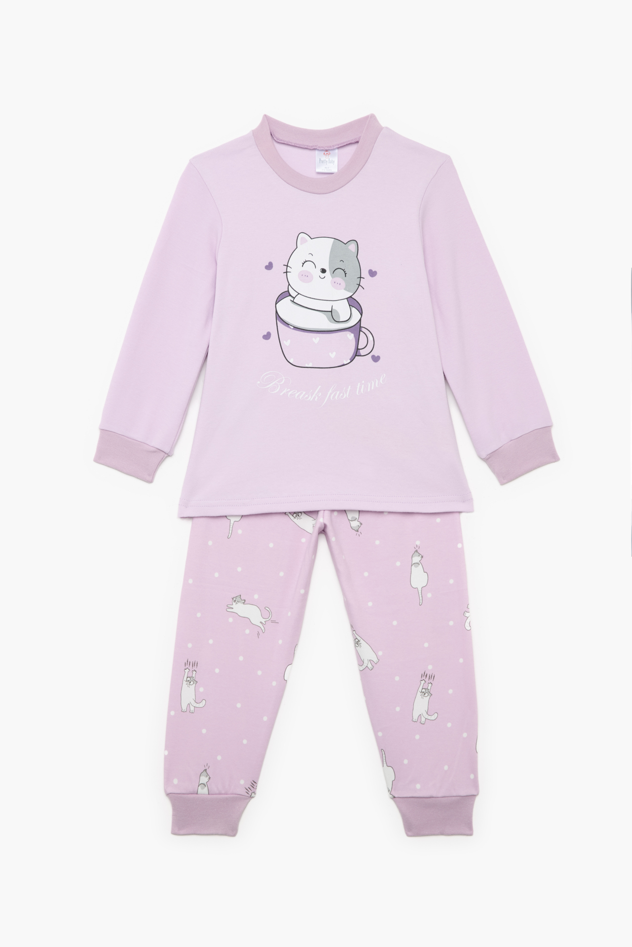 Πιτζάμα Βρεφική - Παιδική Χειμερινή με Τύπωμα Breakfast Time Λιλά Βαμβακερή 100% | Pretty Baby Πιτζάμα Βρεφική - Παιδική Χειμερινή με Τύπωμα Breakfast Time Λιλά Βαμβακερή 100% | Pretty Baby