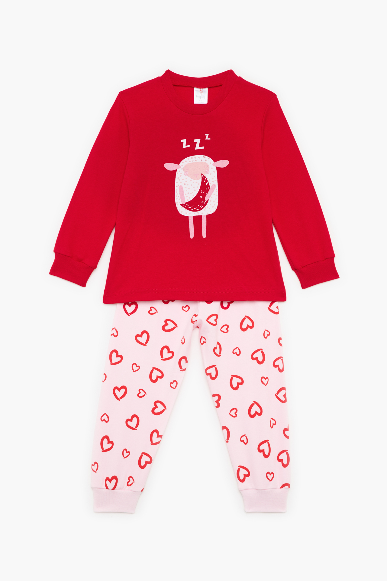 Πιτζάμα Βρεφική - Παιδική Χειμερινή με Τύπωμα Z z z Κόκκινο - Ροζ Βαμβακερή 100% | Pretty Baby Πιτζάμα Βρεφική - Παιδική Χειμερινή με Τύπωμα Z z z Κόκκινο - Ροζ Βαμβακερή 100% | Pretty Baby