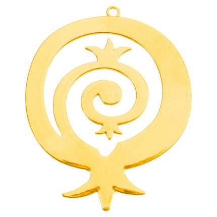 Μεταλλικό Χρυσό Ρόδι Ε39 (6x7cm)