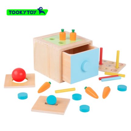 Ξύλινος Εκπαιδευτικός Κύβος 4 σε 1 Educational Box TK320 Montessori 6972633374497 - Tooky Toy