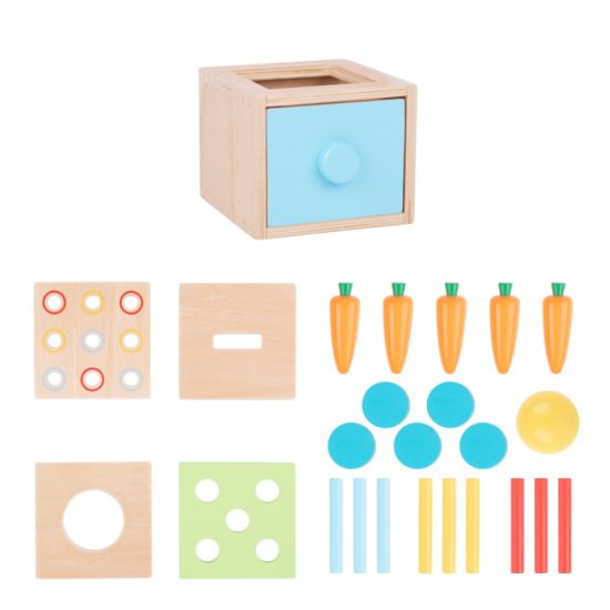 Ξύλινος Εκπαιδευτικός Κύβος 4 σε 1 Educational Box TK320 Montessori 6972633374497 - Tooky Toy