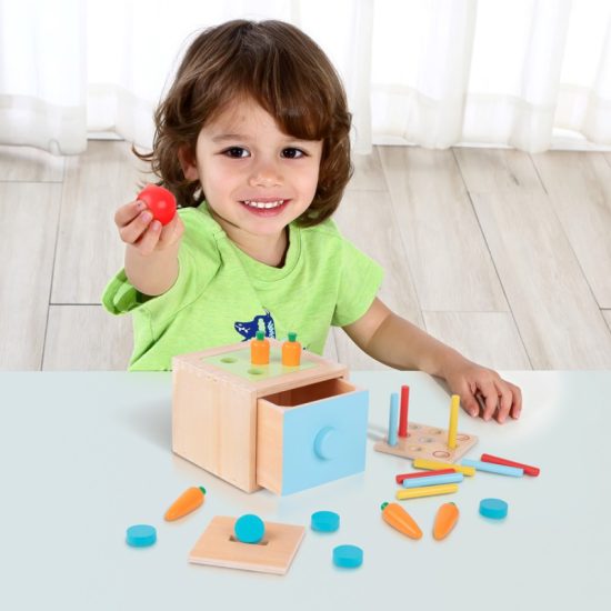 Ξύλινος Εκπαιδευτικός Κύβος 4 σε 1 Educational Box TK320 Montessori 6972633374497 - Tooky Toy