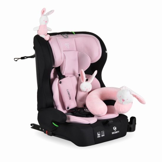 Moni Κάθισμα Αυτοκινήτου Security Isofix 76-150cm (9-36kg) Baby Pink 3801005153299