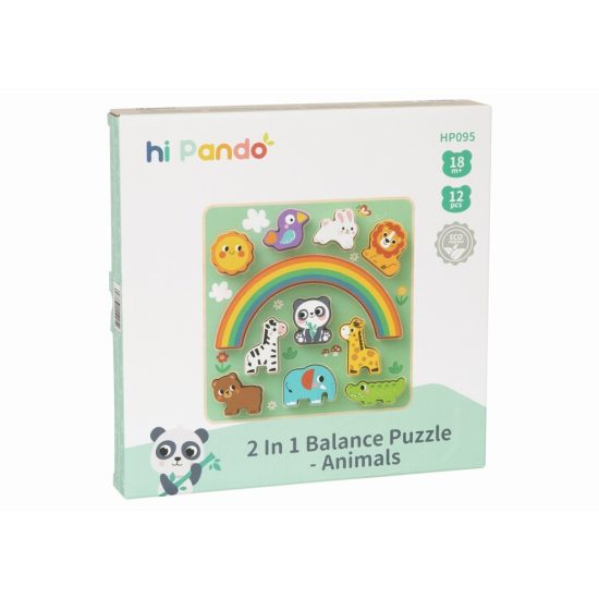 Ξύλινο Παζλ 2 σε 1 Animals  HP095 6976831552954 18m+ - Hi Pando