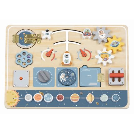 Ξύλινος Εκπαιδευτικός Πίνακας Montessori Busy Board Space - TP113 6976831550936 3+ - Tooky Toy