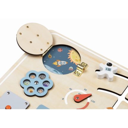 Ξύλινος Εκπαιδευτικός Πίνακας Montessori Busy Board Space - TP113 6976831550936 3+ - Tooky Toy