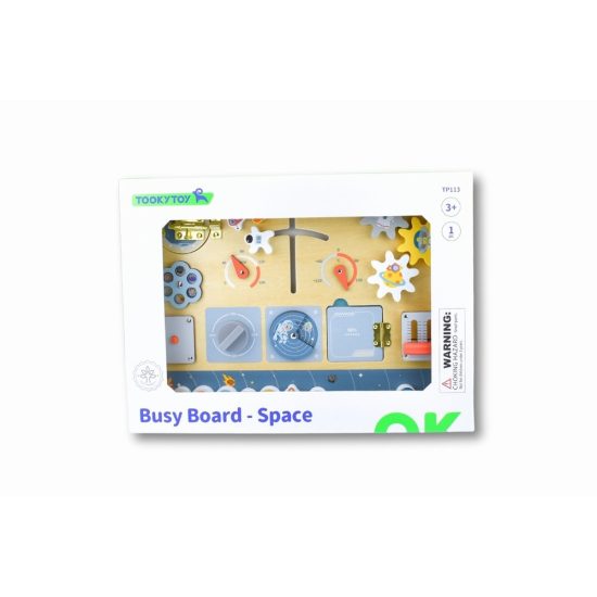 Ξύλινος Εκπαιδευτικός Πίνακας Montessori Busy Board Space - TP113 6976831550936 3+ - Tooky Toy