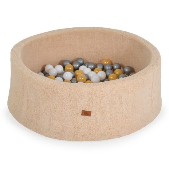 Moni Toys Μαλακή Πισίνα Boucle Beige με 200τμχ Μπάλες 3801005602155 12m+