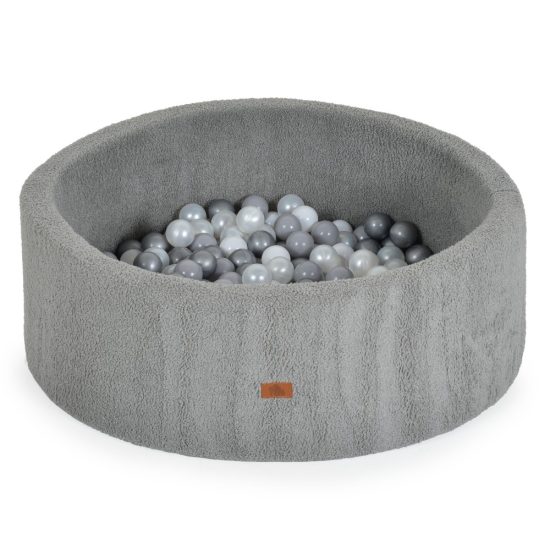Moni Toys Μαλακή Πισίνα Boucle Grey με 200τμχ Μπάλες 3801005602124 12m+