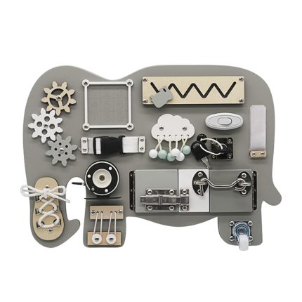 Ξύλινος Εκπαιδευτικός Πίνακας Montessori Busy Board Elephant 3801005602407 3+ - Moni Toys