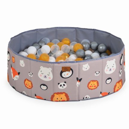 Moni Toys Ανδιπλούμενη Πισίνα Foldable Play Ball Pool Melo (90 balls) Animals 3801005602261