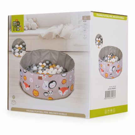 Moni Toys Ανδιπλούμενη Πισίνα Foldable Play Ball Pool Melo (90 balls) Animals 3801005602261