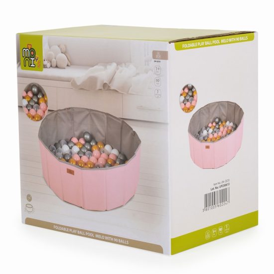 Moni Toys Ανδιπλούμενη Πισίνα Foldable Play Ball Pool Melo (90 balls) Mint 3801005602254