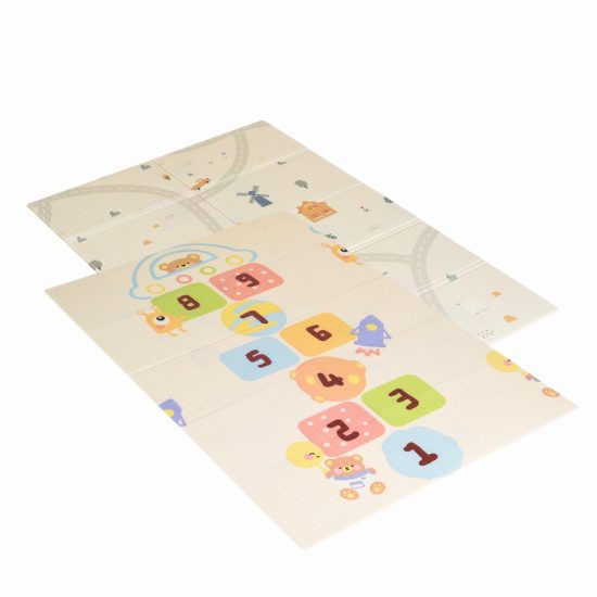 Moni Toys Χαλάκι Δραστηριοτήτων Αναδιπλούμενο Διπλής Όψης (180×120εκ) XPE Play Mat Digital Track 3801005602216
