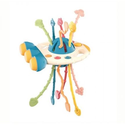 Παιχνίδι Σιλικόνης Baby Pull Toy UFO Blue 3801005602483 18m+ - Sobebear