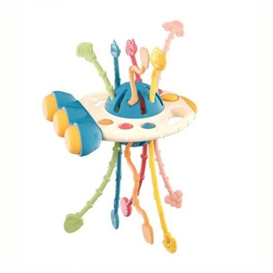 Παιχνίδι Σιλικόνης Baby Pull Toy UFO Blue 3801005602483 18m+ - Sobebear