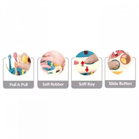 Παιχνίδι Σιλικόνης Baby Pull Toy UFO Blue 3801005602483 18m+ - Sobebear