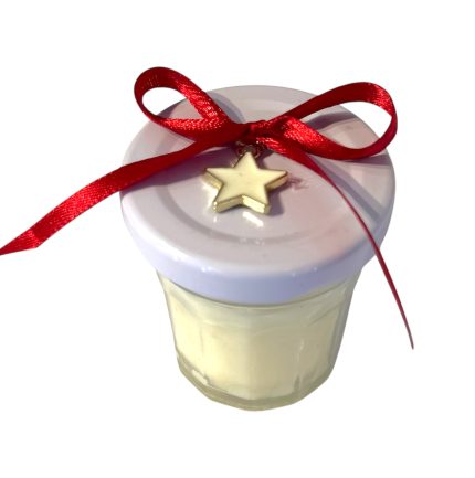 ΚΕΡ9ΛΧ | Αστεράκι σε Λευκό Κερί με Καπάκι (5,5x5cm)